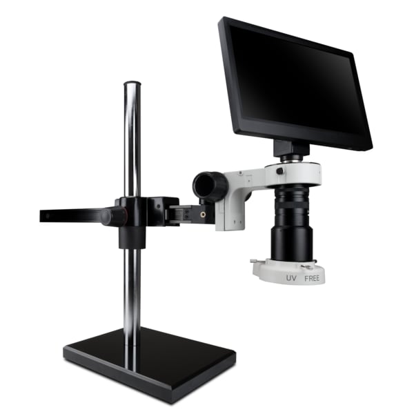 Macro Digital Inspection System And Compact LED Light On Gliding Stand